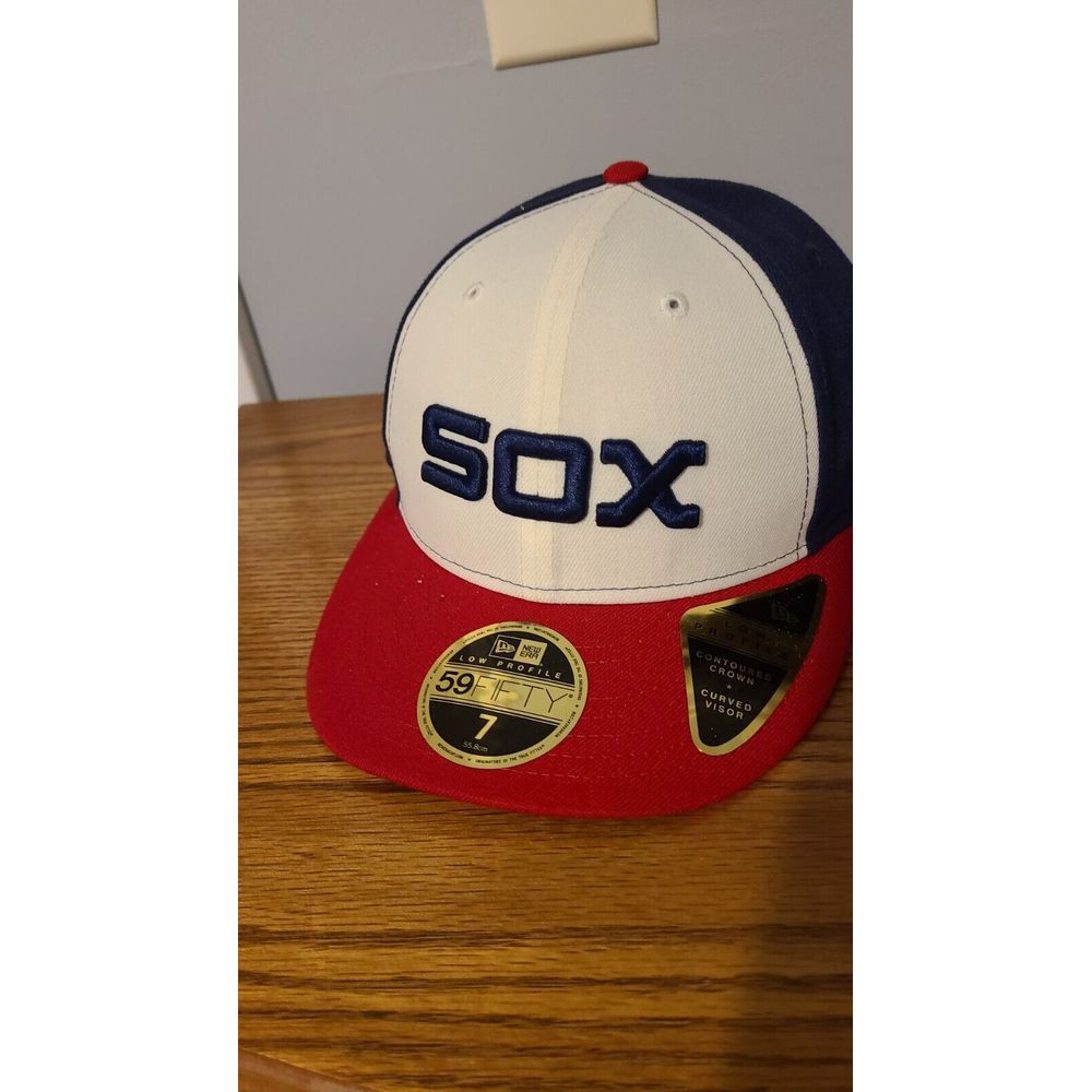 New Era 59FIFTY Chicago White Sox Hat Cap Size 7 Retro Americana Low Profile