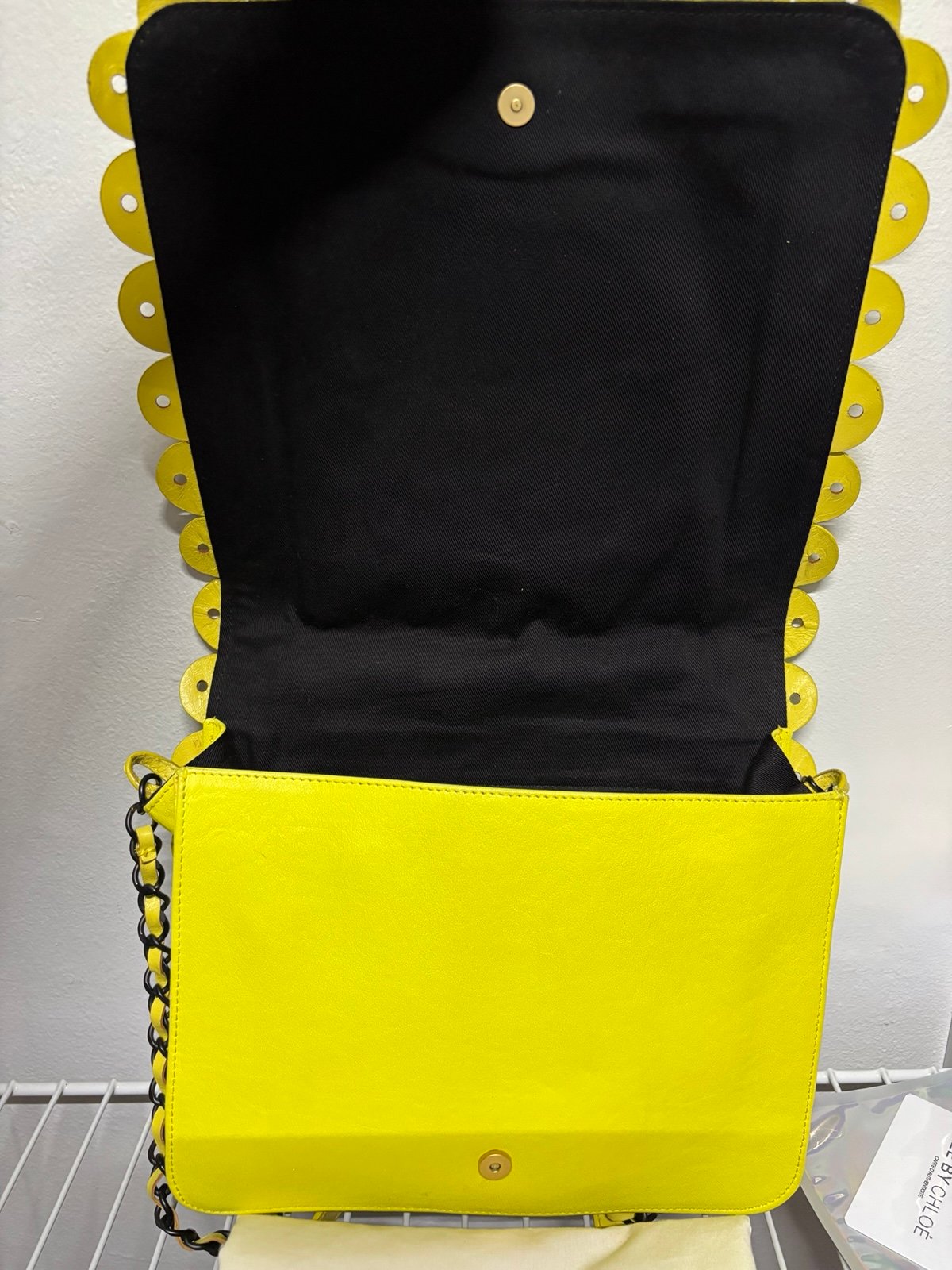 好きに Bag Crossbody Yellow Chloe By See with Edging Scalloped バッグ