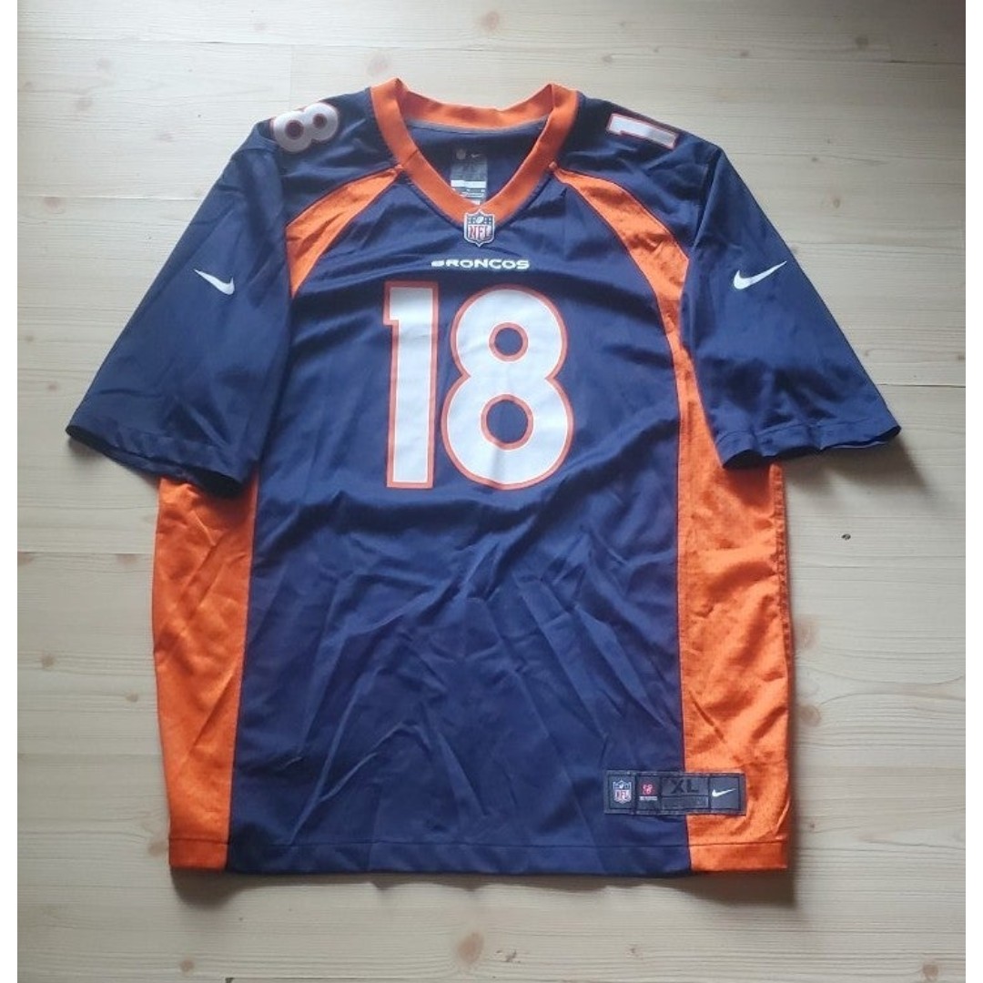 Nike On Field Peyton Manning Jersey Home Away Blue Orange Denver Broncos #18