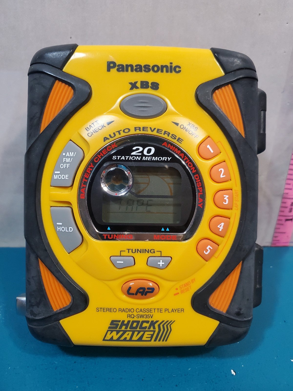 PANASONIC RQ-SW35V PORTABLE CASSETTE TAPE PLAYER