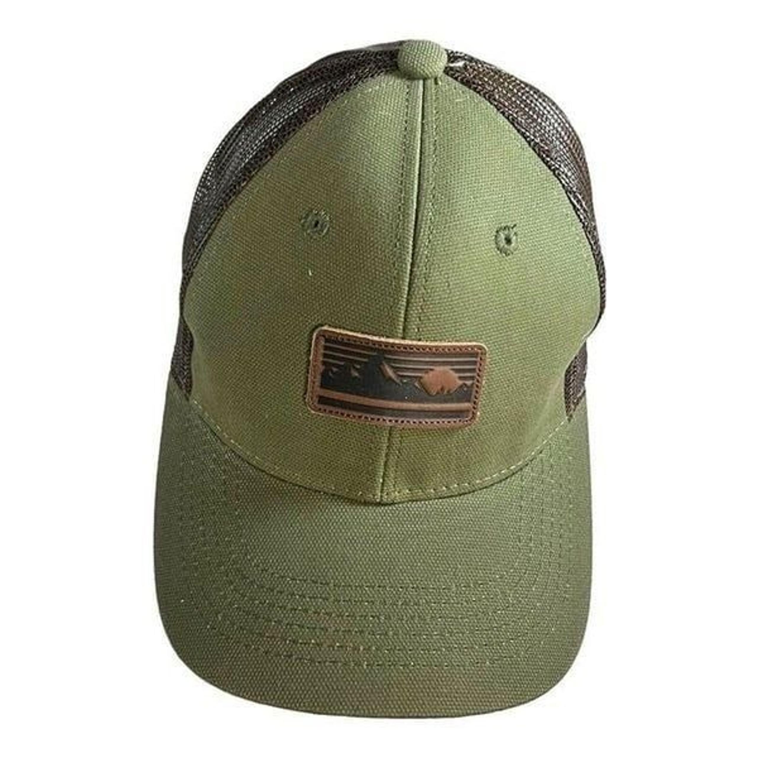 George Men's Snapback Mesh Back Hat Green One Size Fits All Mountain Patch Logo