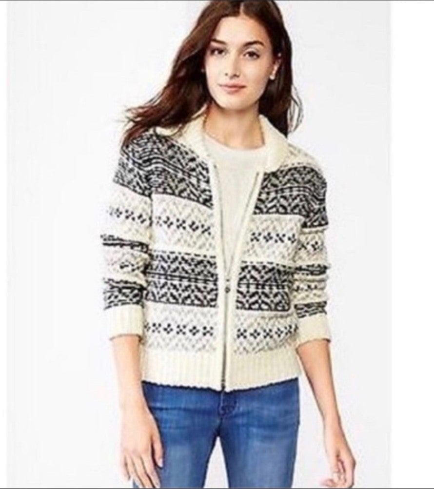 Gap Vintage Wool Blend Cardigan/Jacket with zipper closure - Large