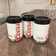 Lot of 3 Yeti Rambler White Coors Light Beer Soda Metal 12oz Colster Can Cooler