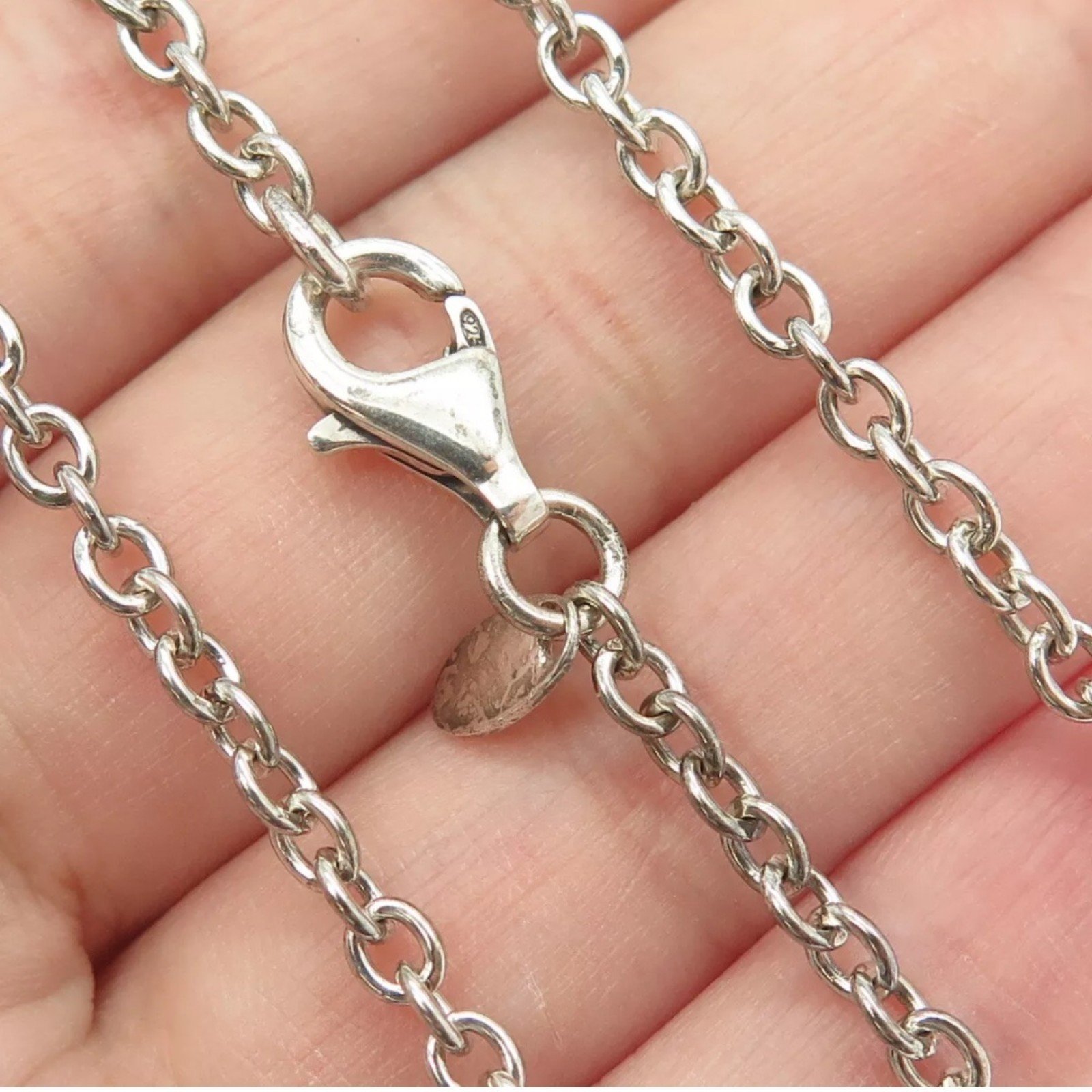 Nicky Butler Sterling Silver 925 Oval Link Chain Designer Signed NB Necklace 20"