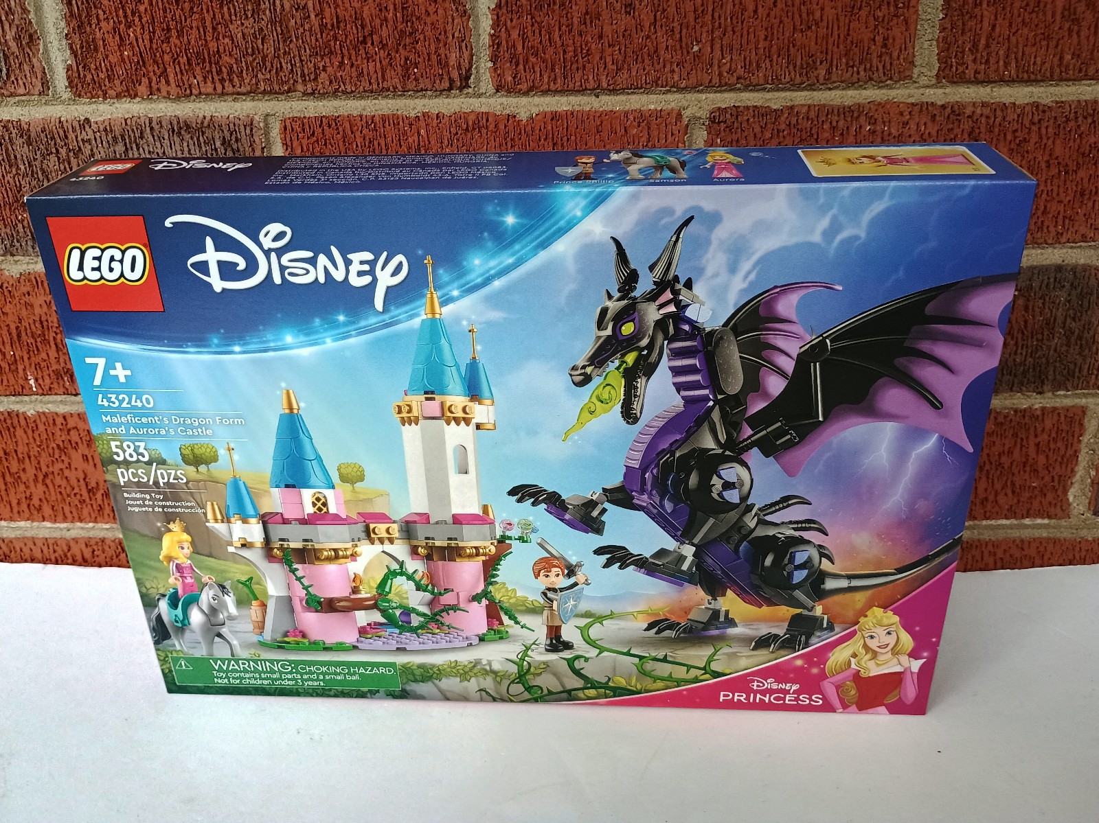Lego 43240 Disney's Maleficent Dragon form & Aurora's Castle