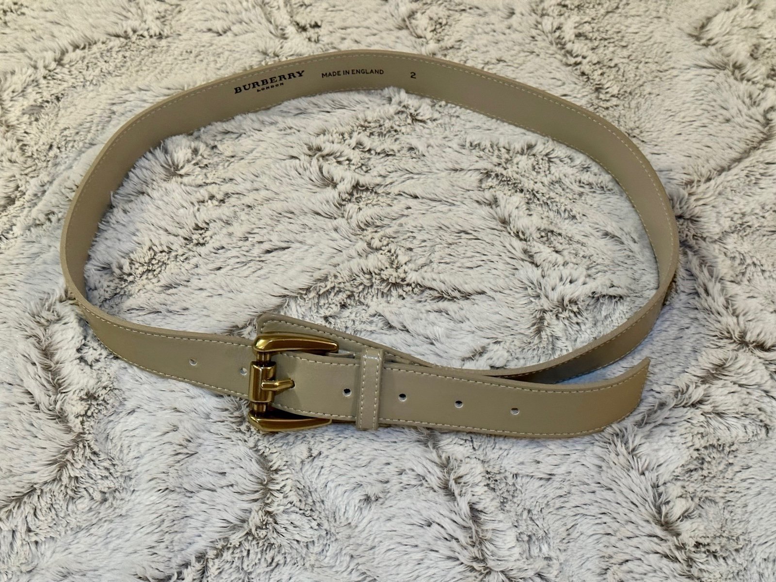 Authentic Vintage Burberry Leather Belt Size 2
