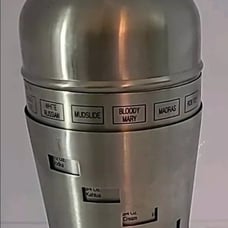 Stainless Cocktail Martini Shaker DIAL A DRINK Twist Bartender Bar Ware Rotating