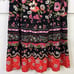 RQT Floral Skirt Size 8 Tiered Floral Skirt Red Pink Black Peasant Skirt