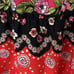 RQT Floral Skirt Size 8 Tiered Floral Skirt Red Pink Black Peasant Skirt