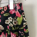 RQT Floral Skirt Size 8 Tiered Floral Skirt Red Pink Black Peasant Skirt