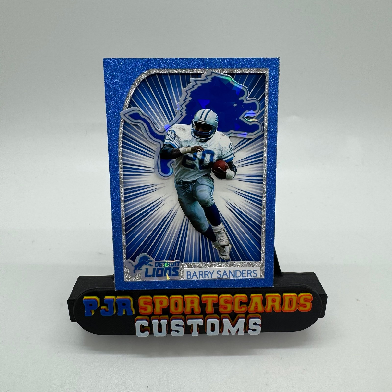 Custom made art card ACEO of Barry Sanders Detroit Lions