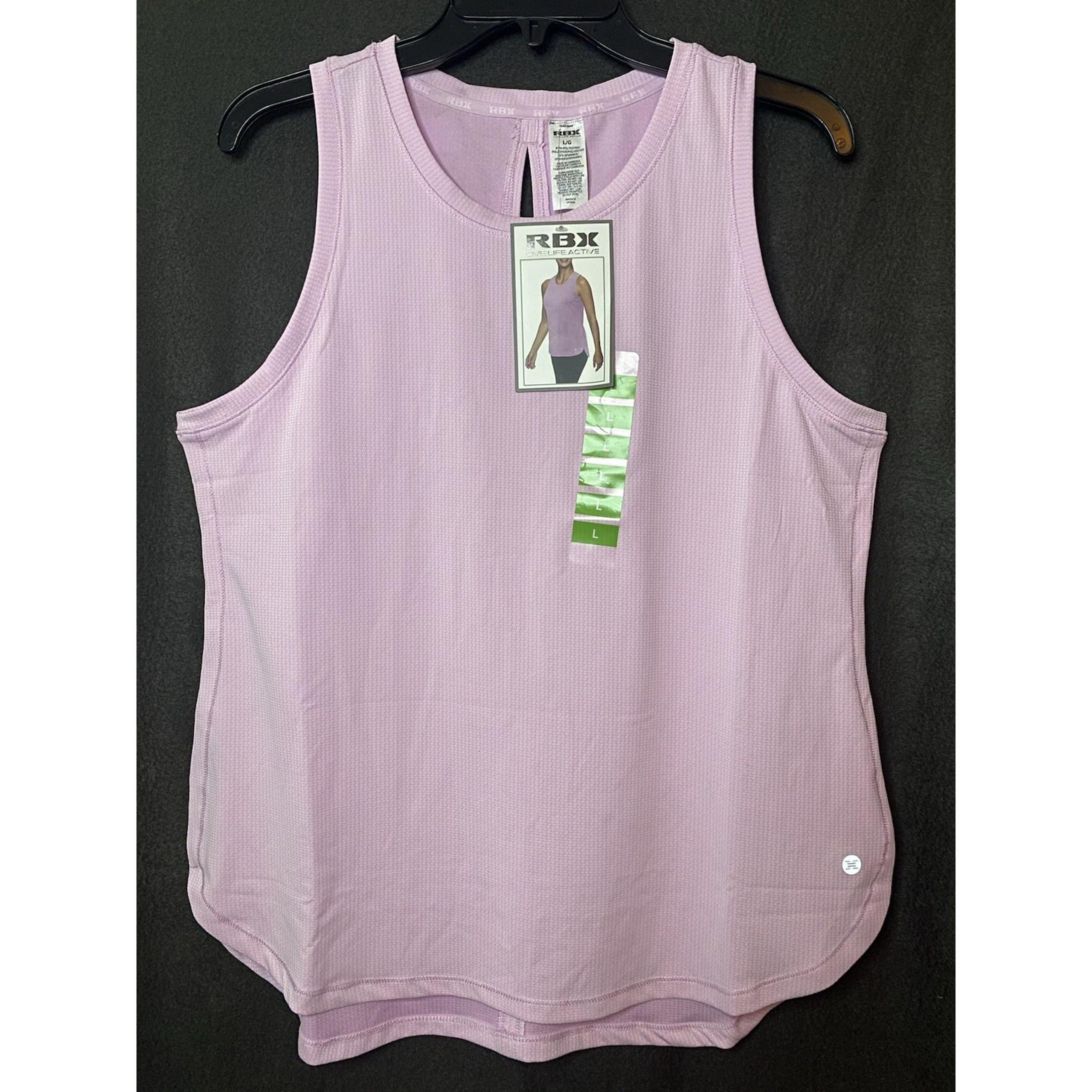 RBX Women's Tank Top Sleeveless Athletic Shirt and CB Seam Slit Swim Pink