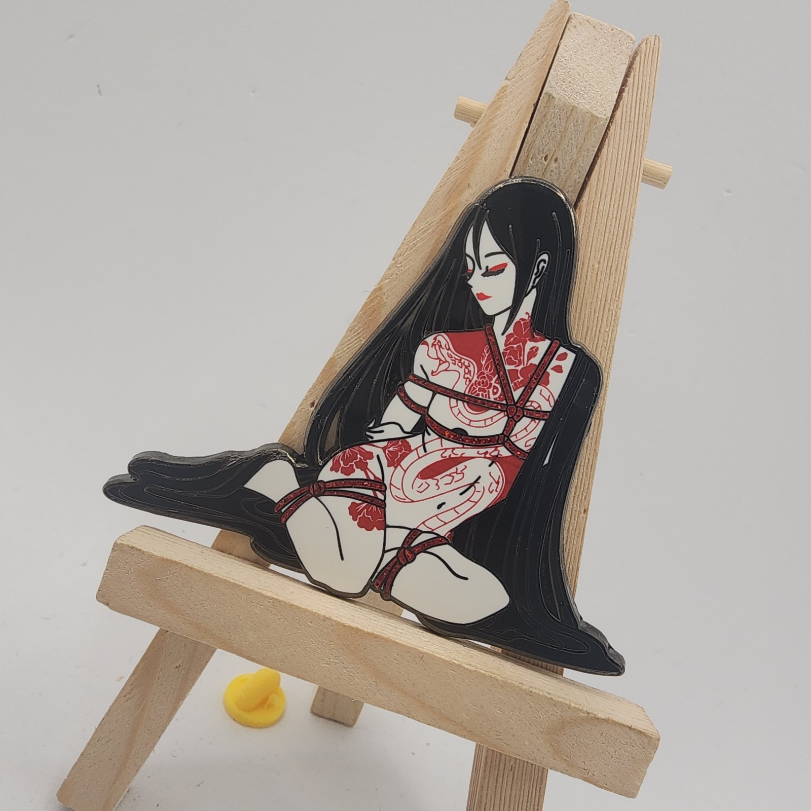Knots Pin Lewd Fatcatpins Shibari Girl Enamel Pin