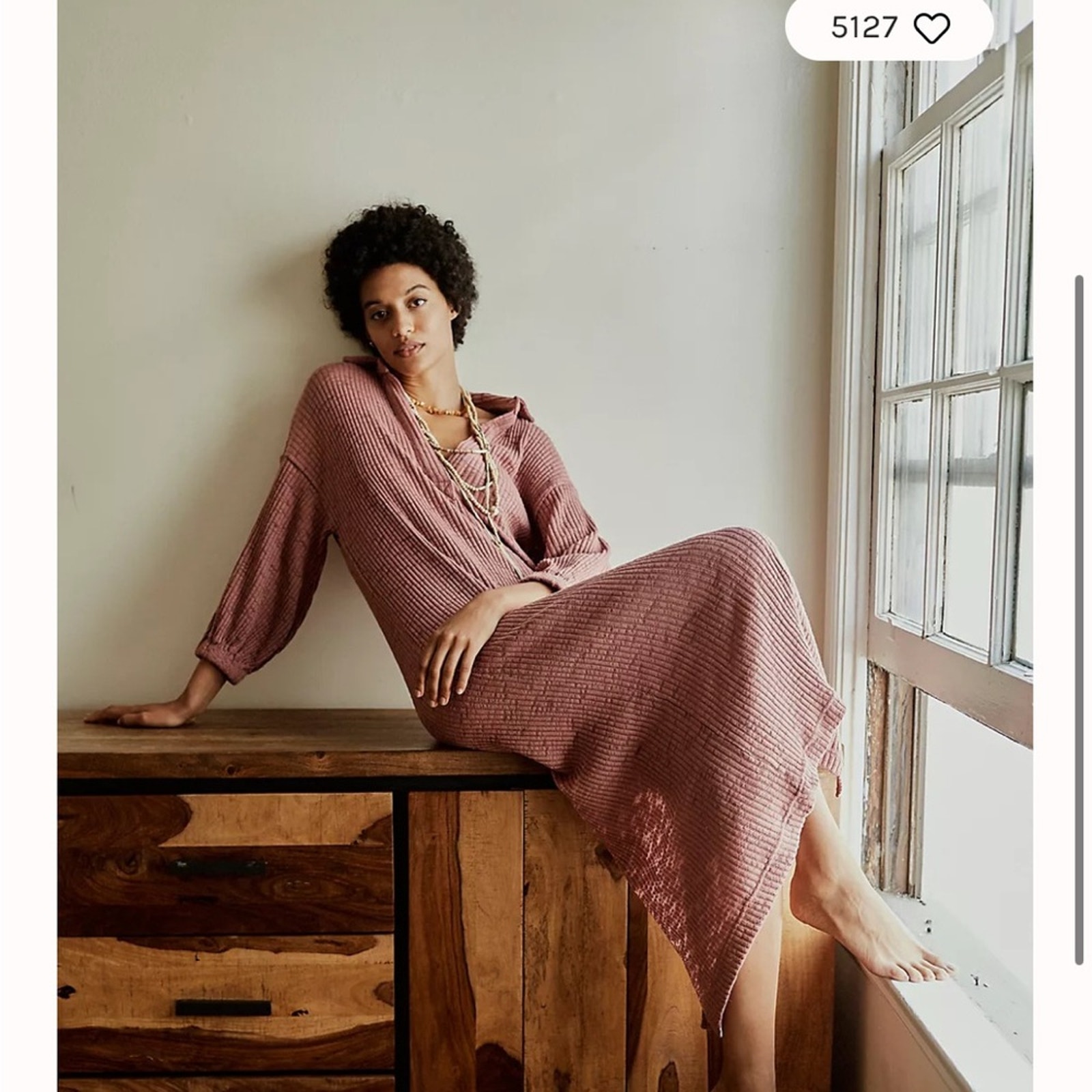 Free People FB Beach Pacific Maxi Dress Dusty Rose Pink Womens Size Small Flaw