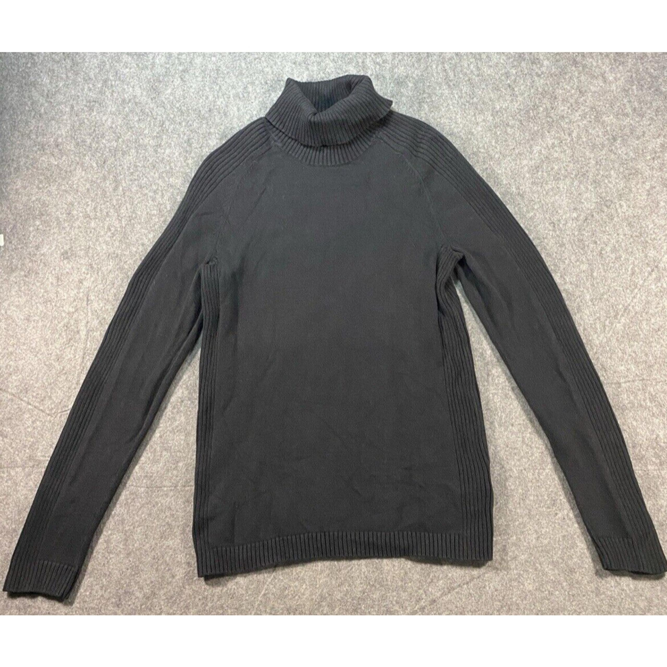 Polo Jeans Company Ralph Lauren Sweater Womens Medium Black Turtle Neck Knit VTG