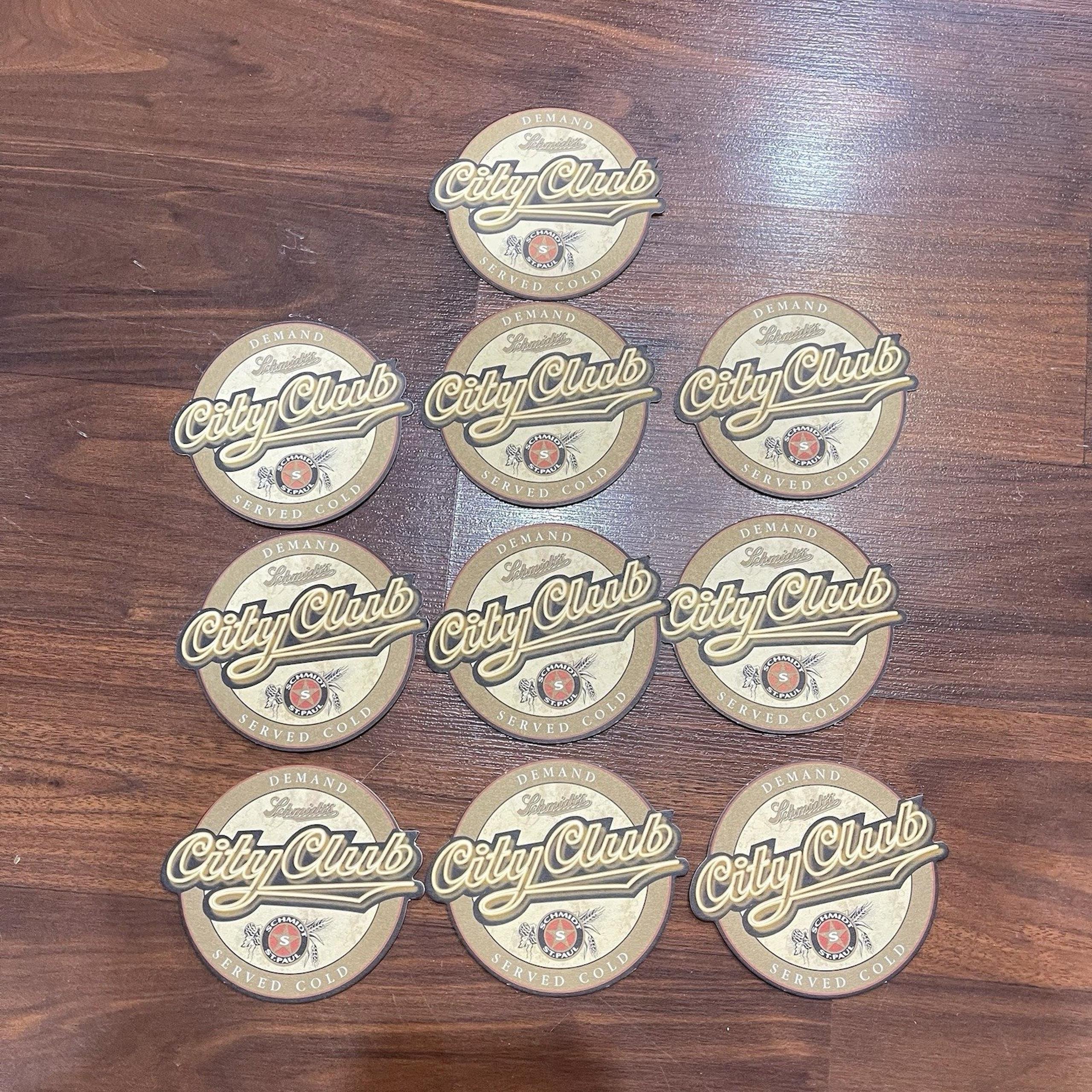 10 1997 Vintage Beer Coaster Jacob Schmidts Brewing City Club St Paul Minnesota
