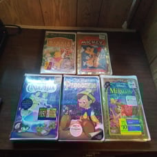 Vintage Factory Sealed Disney VHS Tapes