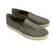 Vince Blair Leather Perforated Shoes Slip-On Casual Dark Grey Size 8.5 Women's