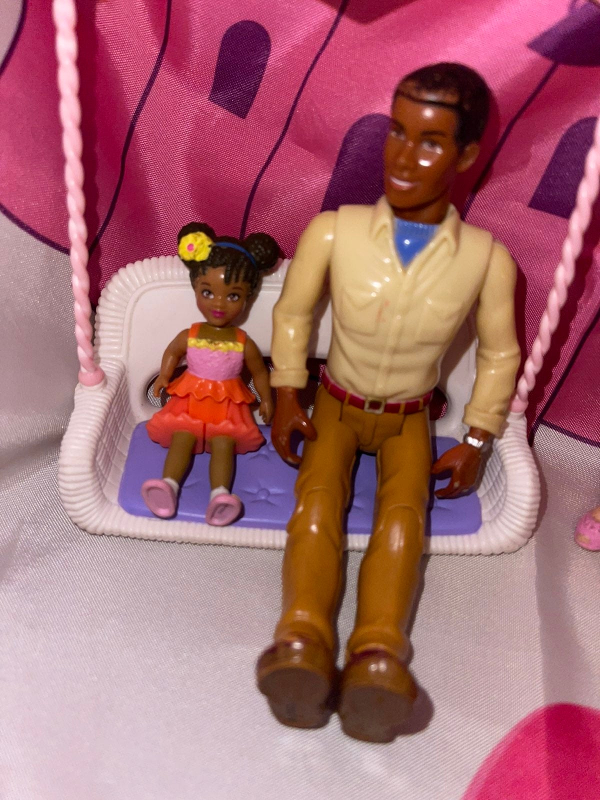 AA FATHER DAUGHTER african american dad set doll