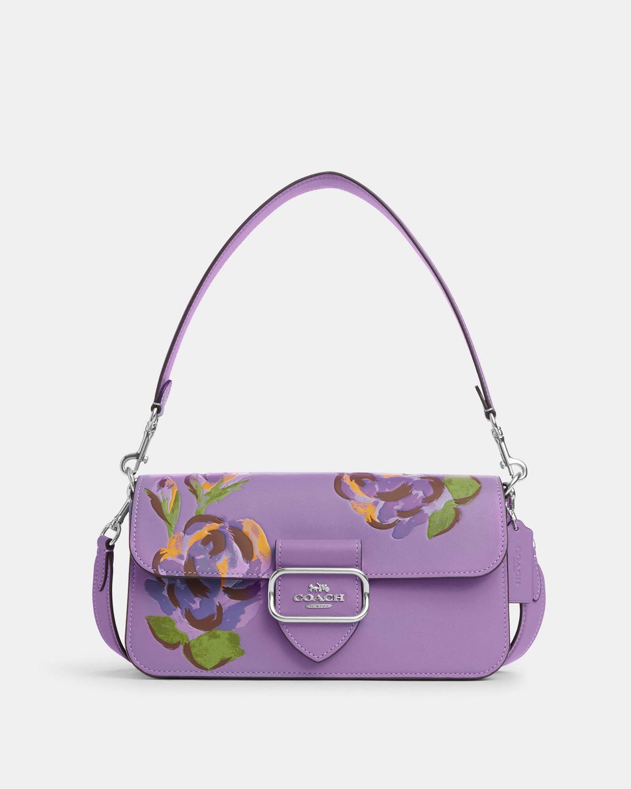 Coach Morgan Shoulder Bag With Rose Print