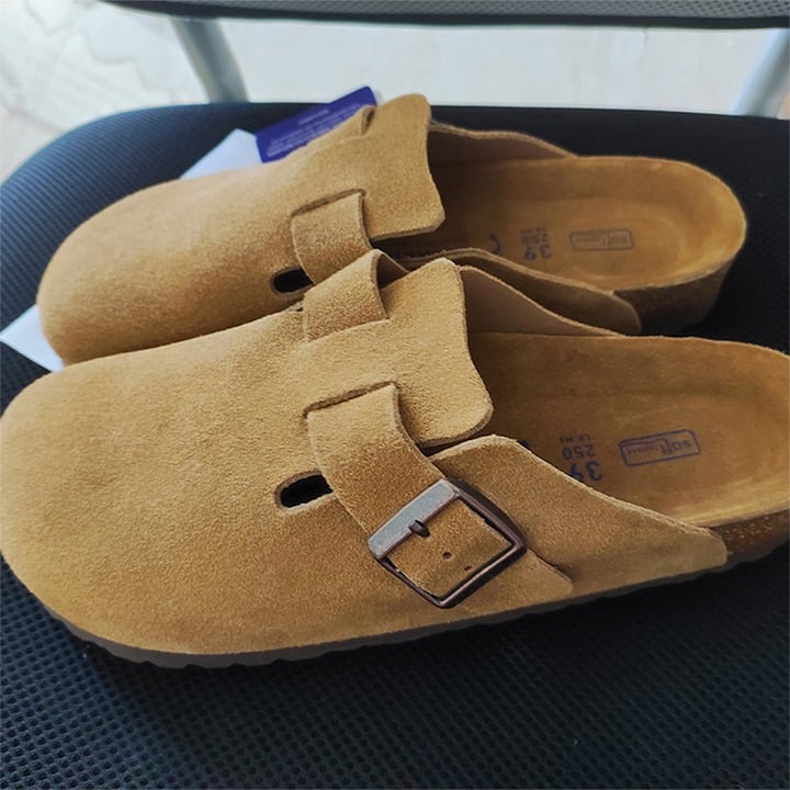 Birkenstock Clog Taupe Suede Leather Size Eur 39 Sandals Schmale weite narrow
