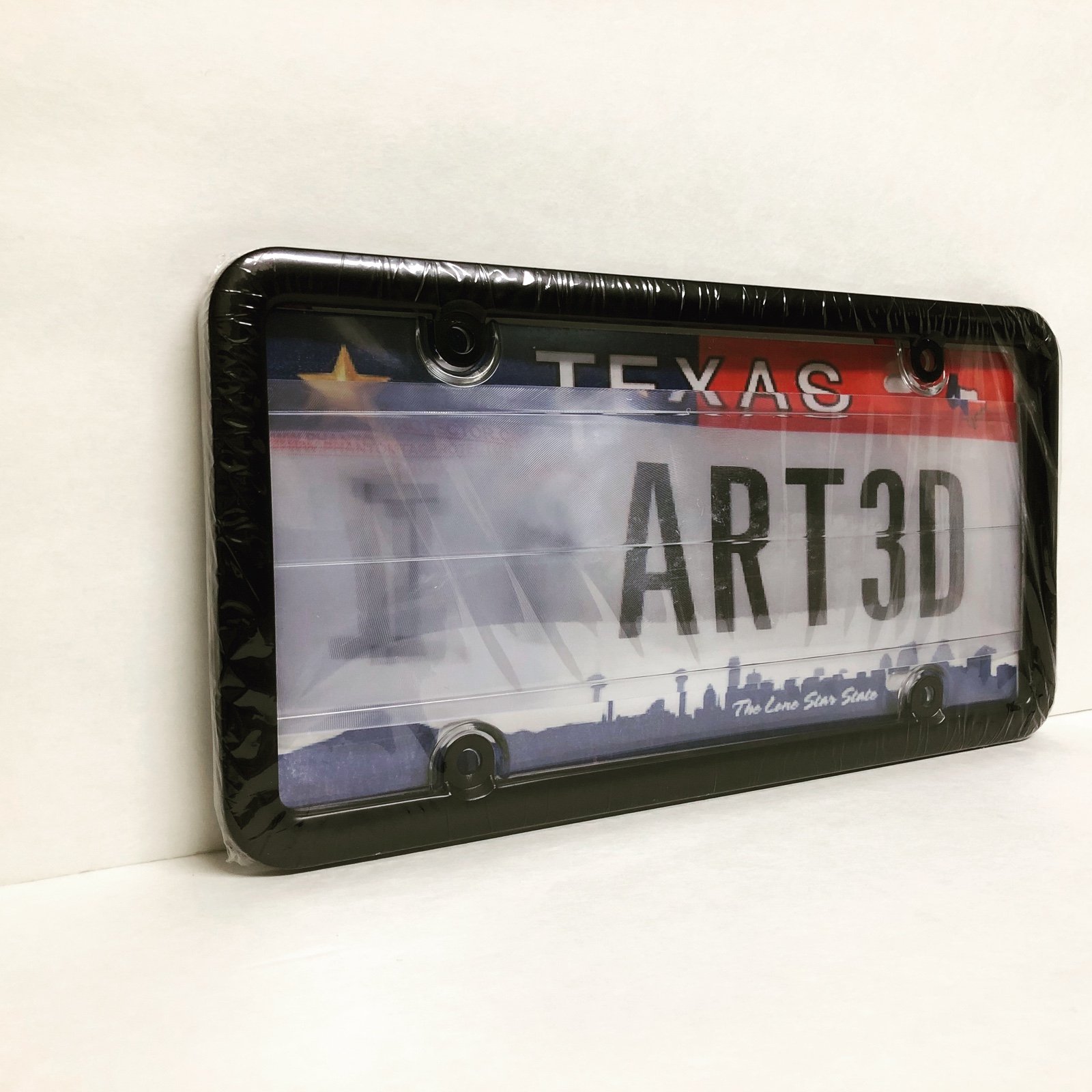Anti Photo License Plate Cover/Shield | PTP 1st Gen. Clear Cover + Black Frame