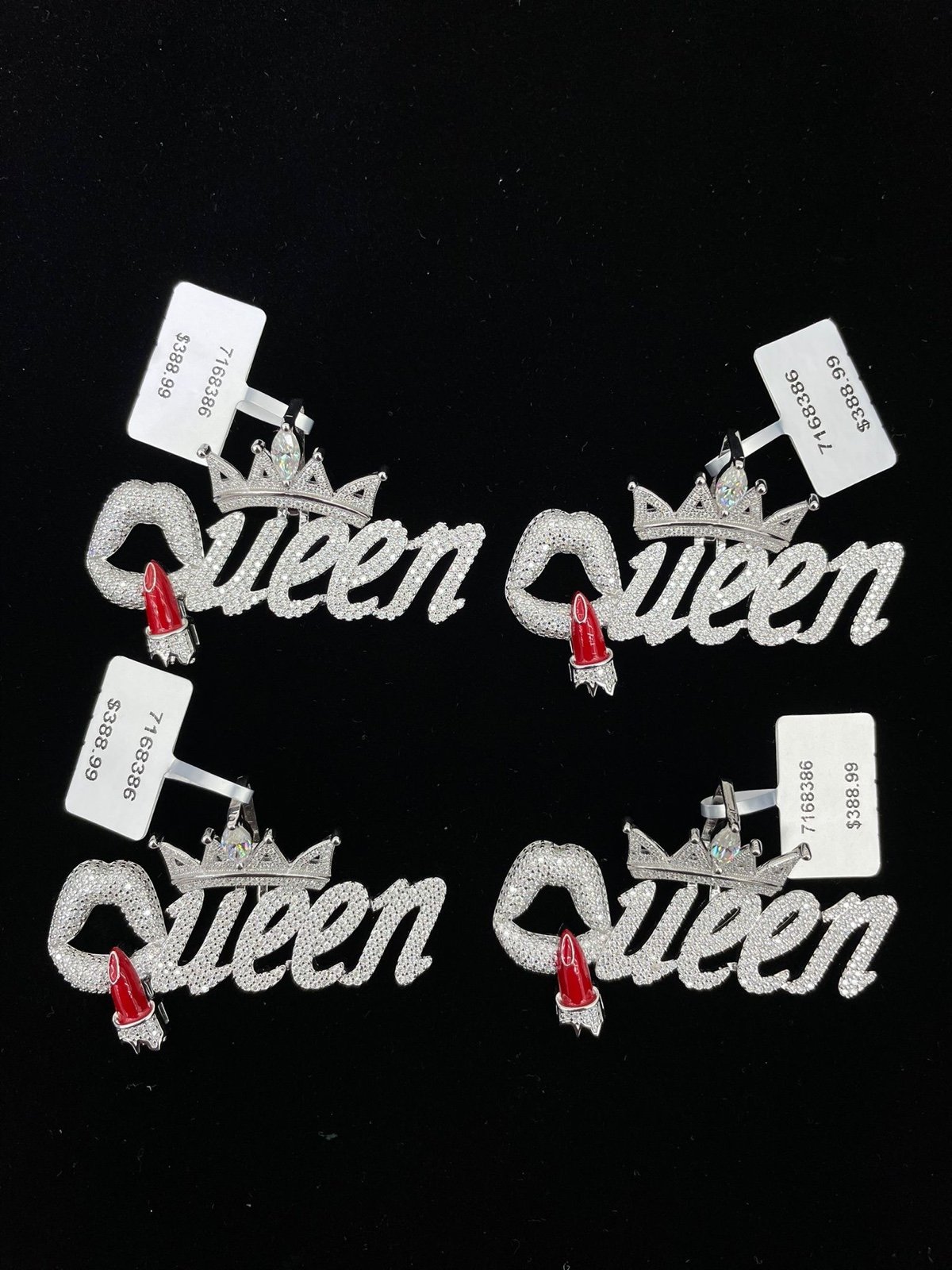 Silver Moissanite queen charm