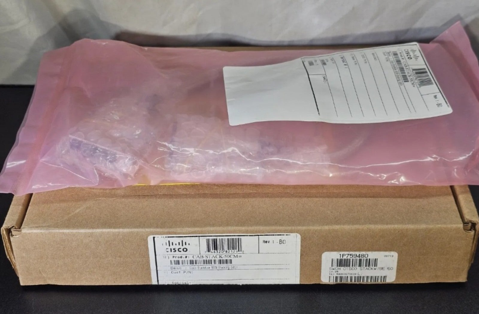 Lpt Of 10 Cisco 72-2632-01 Stackwise Stacking Cable CAB-STACK-50CM