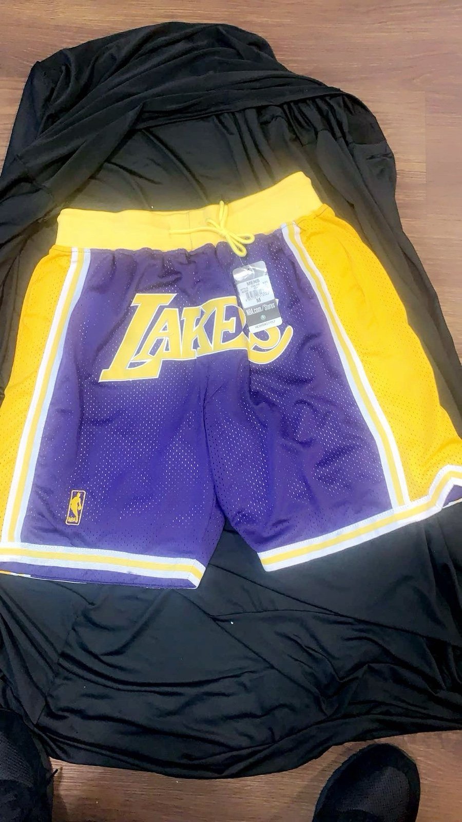 Lakers hardwood classic shorts ,2 pair