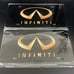Infiniti Brand New Front Vanity Metal Plate Frame Holder (2 Pack)