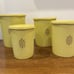 Tupperware Servalier Nesting Canister Set Yellow Set of 4 With Lids