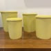 Tupperware Servalier Nesting Canister Set Yellow Set of 4 With Lids
