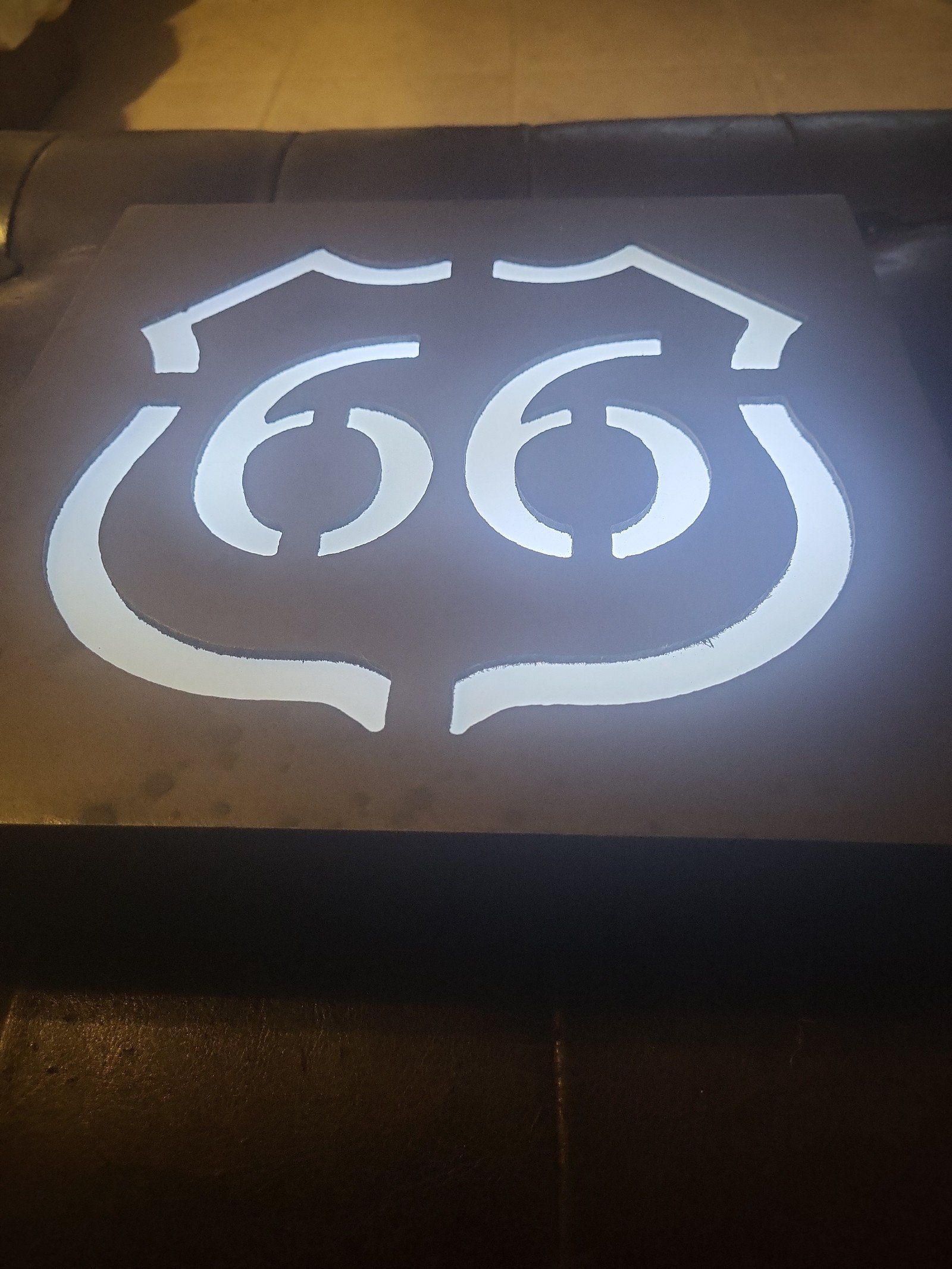 Route 66 Light up Sign.