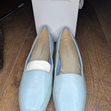 Vintage Enzo Angiolini blue leather flats size 9