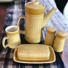 1970s Mikasa Terra stoneware. Topaz. Made in Japan