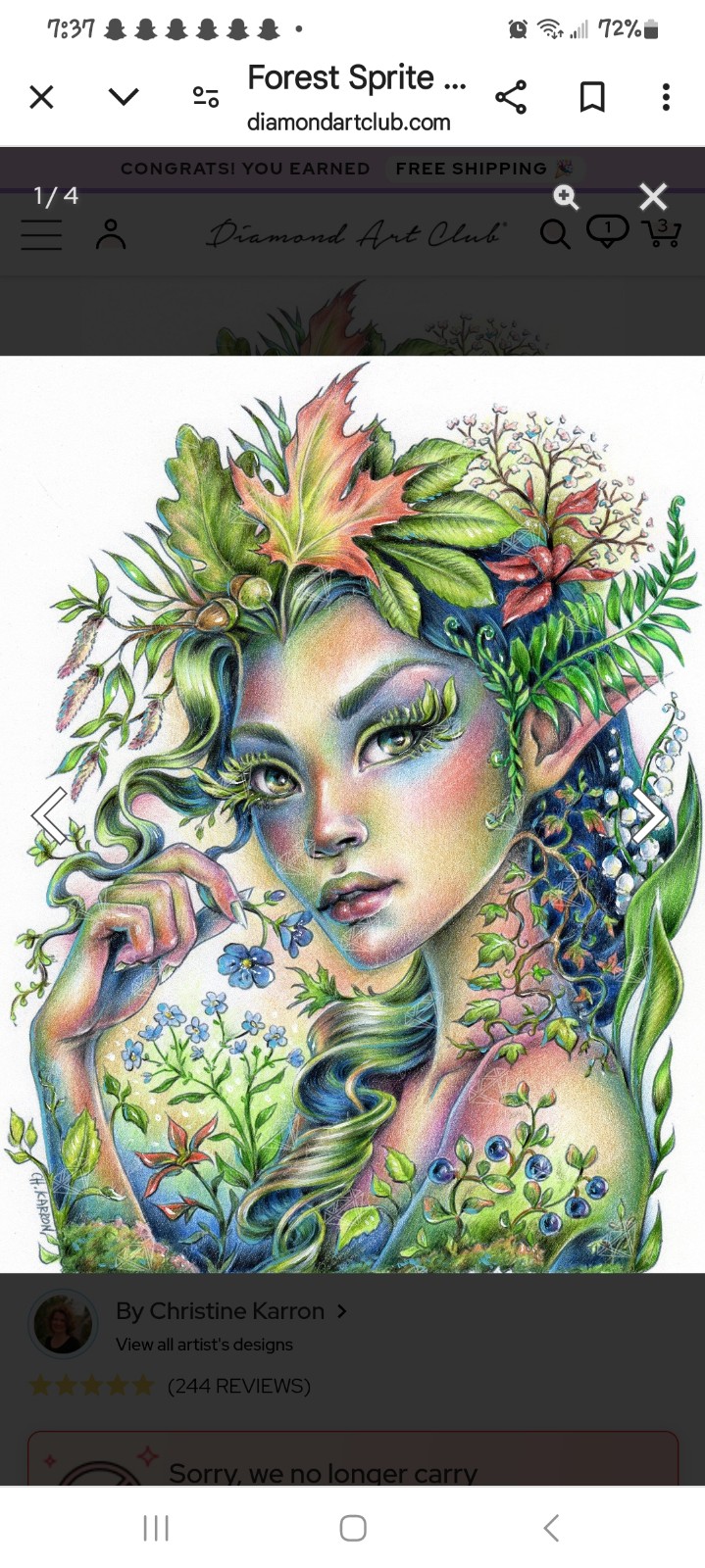 Diamond art club Forest Sprite ARCHIVED