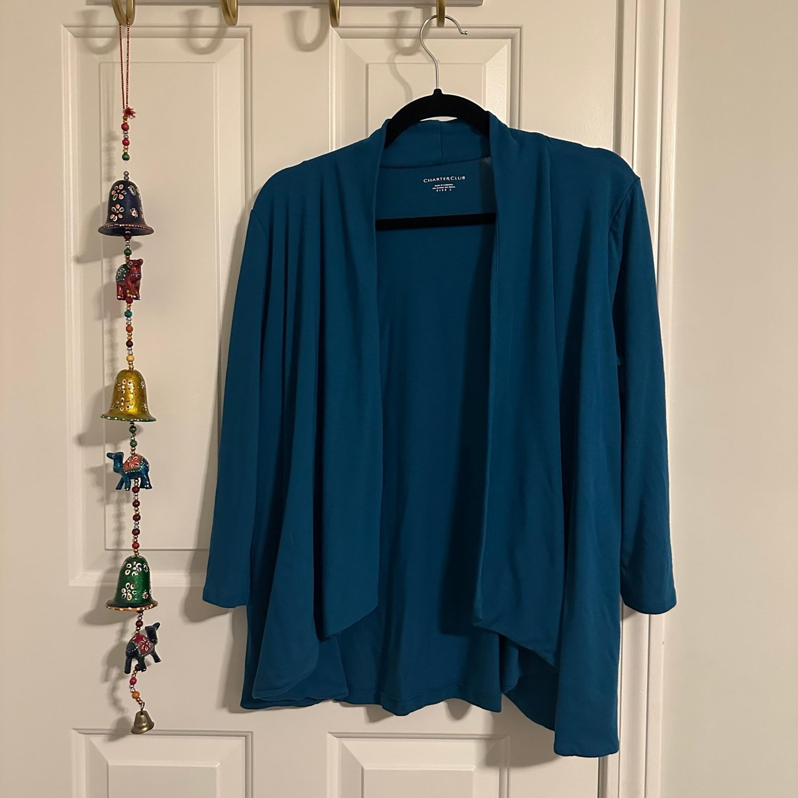 Charter Club Blue Women’s Cardigan, Large