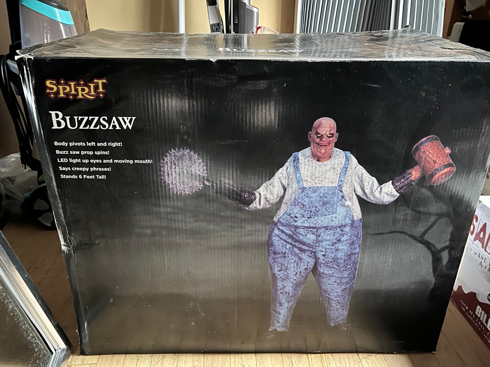 Spirit Halloween Lifesize Animated Buzzsaw Brand New In Box