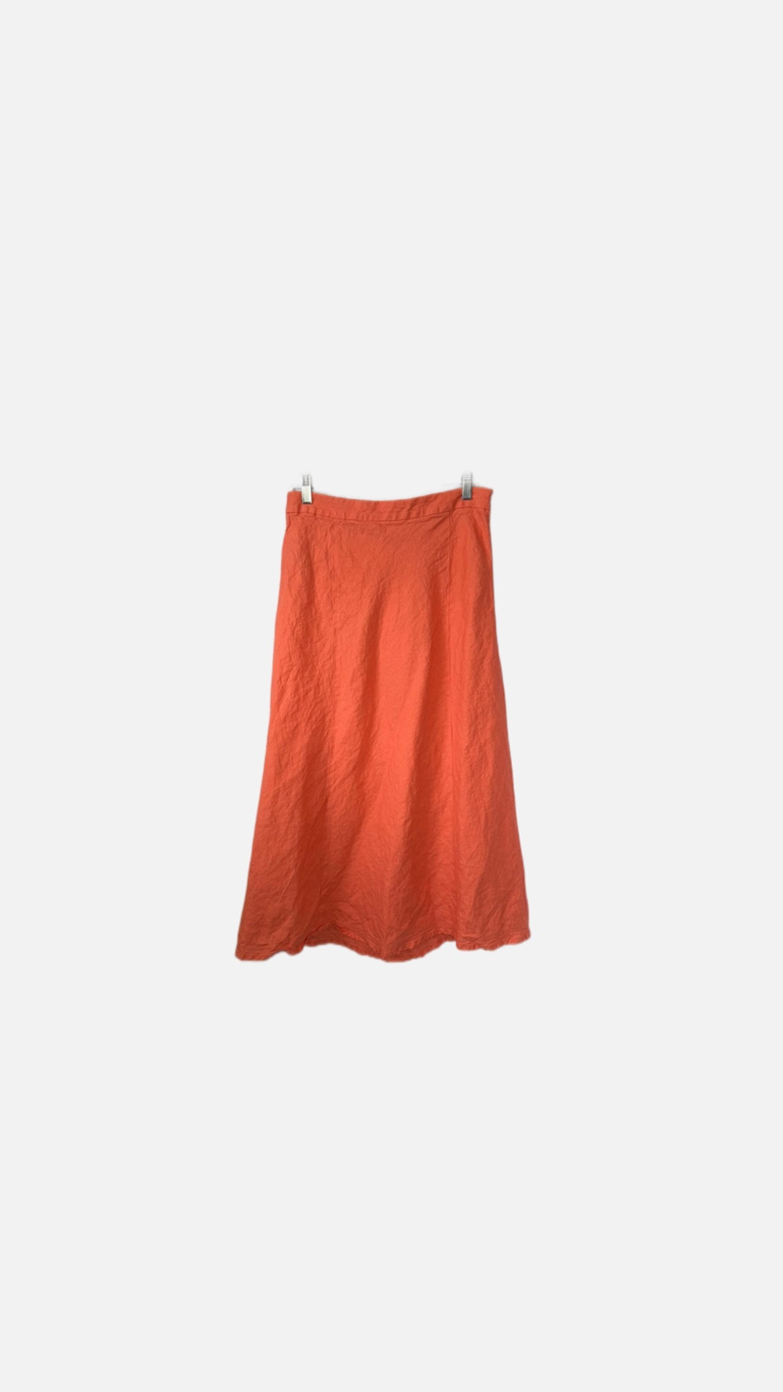 L.L. Bean size 8 coral linen maxi skirt