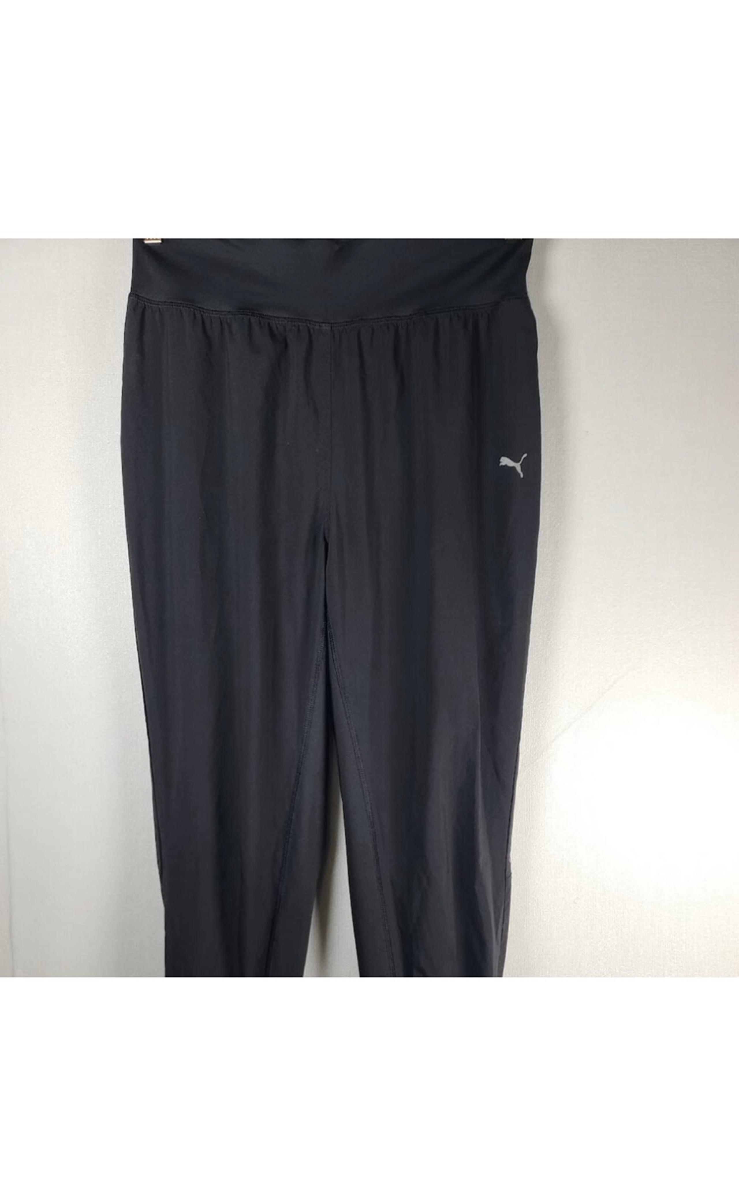Puma Women's Black Elastic Waist Pull-On Activewear Yoga Jogger Pants Size
