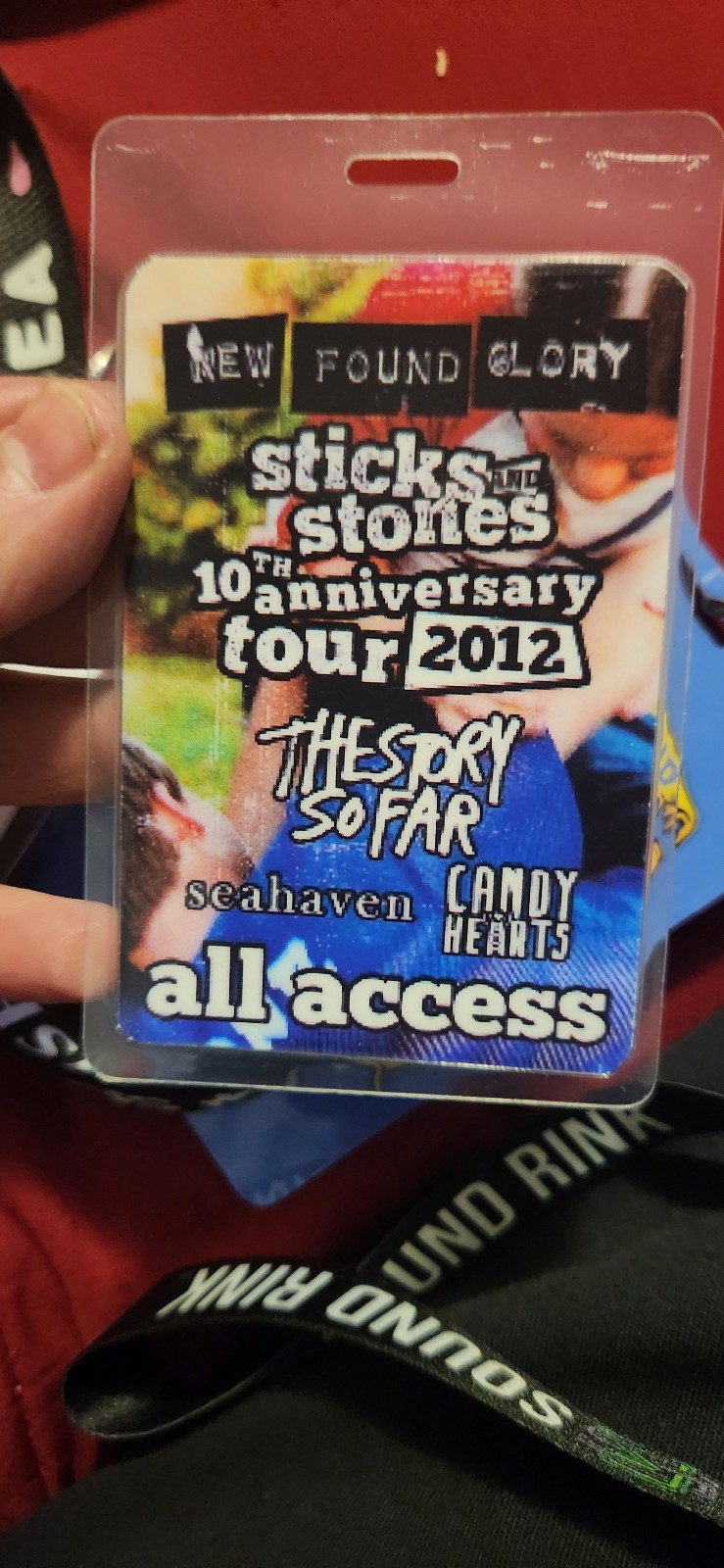 New Found Glory tour lanyard from 2012