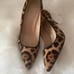 New J.Crew Collection Leopard Calf hair Pumps Heels size 6 Made In Italy