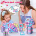 Magnetic Tiles Educational Toys for Kids Age 3-6 Macaron Castle Blocks