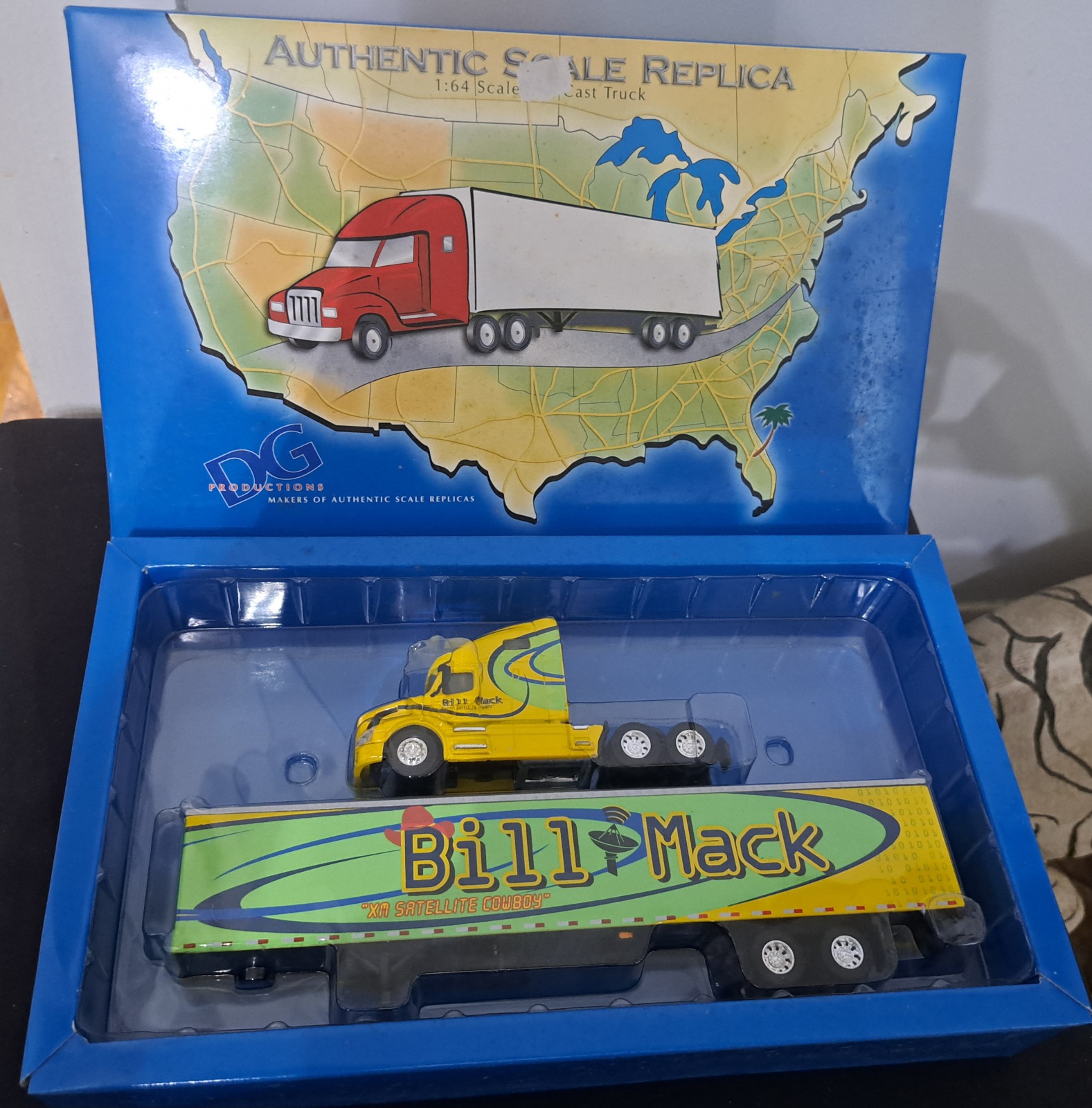 Vintage DG Productions Bill Mack XM Satellite Cowboy Tractor Trailer 1:64 Scale