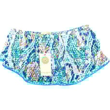 NWT Ramy Brook strapless turquoise snake print top
