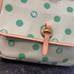 Dooney & Bourke green polka dot crossbody
