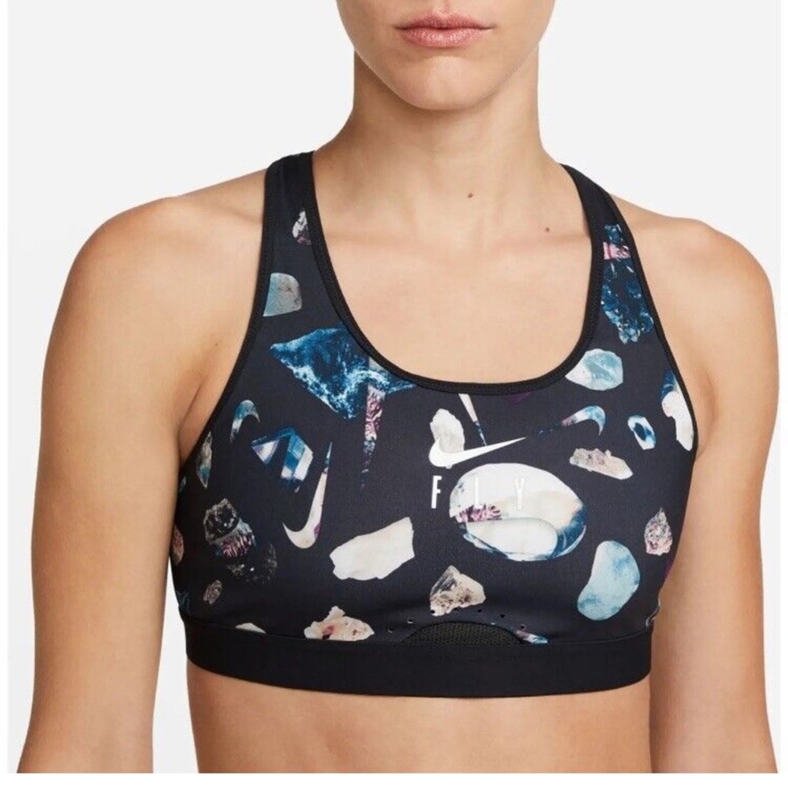 Nike Women's Dri-FIT High-Support Adjustable Sports Bra DR0313-010 Size L (A-B)