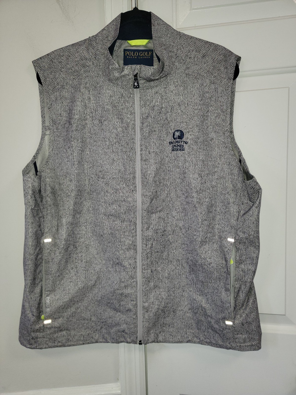 POLO GOLF Vest Mens Sz L Lightweight Water Resistant Zip Hilton Head