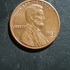 1982 Lincoln Memorial wheat penny 2.5g errors,off center, nmm
