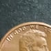 1982 Lincoln Memorial wheat penny 2.5g errors,off center, nmm